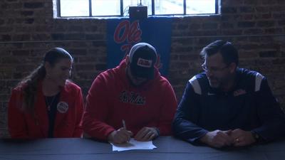 Baylor offensive lineman Brycen Sanders signs with Ole Miss Football